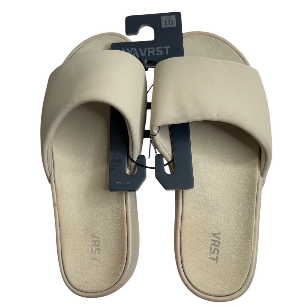 VRST Mens Khaki‎ Sand Slide Sandals Padded Strap VRST25MS13 Size 10 Resortwear